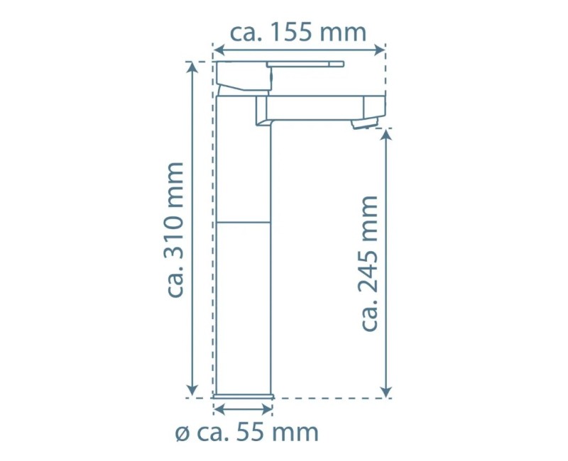 Vannas istabas izlietnes maisītājs Schütte ELEPHANT augstais(248mm hromēts