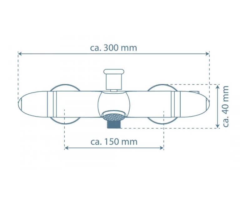 Смеситель для ванны/душа Schütte RONDA с ​​термостатом хром