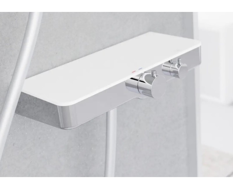 Dušas maisitājs Schütte  Ocean dušas ar termostatus ar stikla plauku hroms/balts