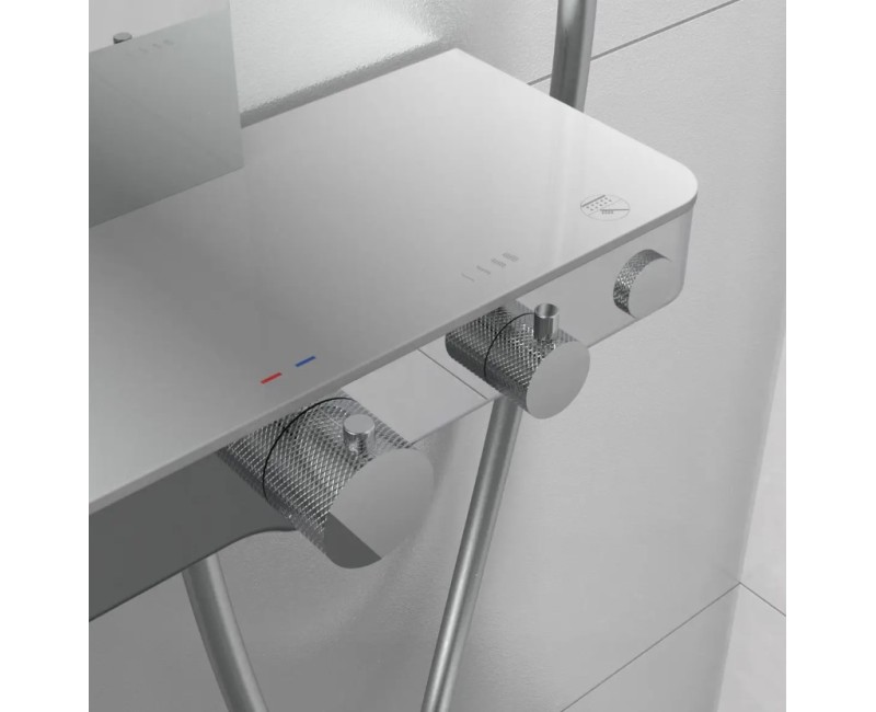 Dušas sistēma Schütte Samoa Rain ar termostatu ø260 hromēta / pelēka