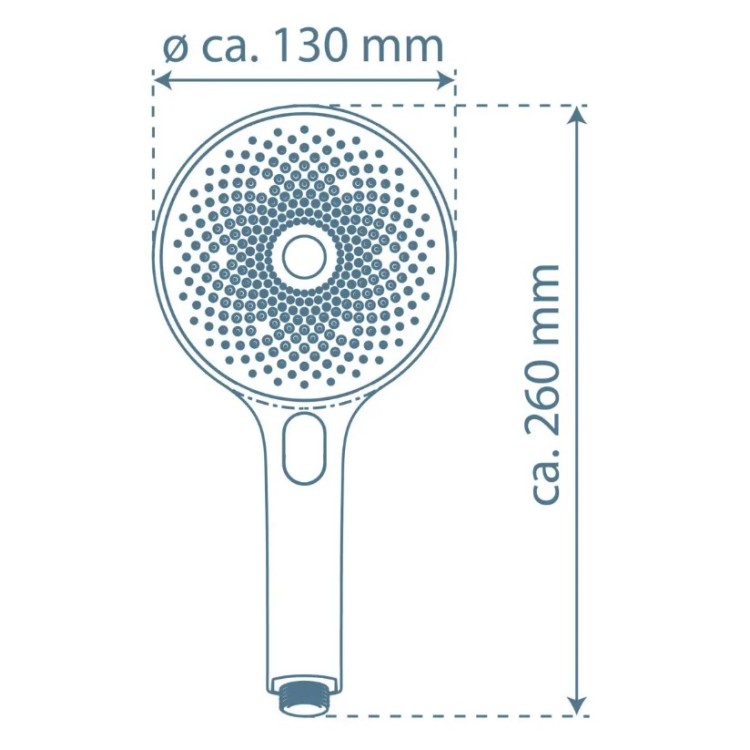 Dušas klausule Schütte Samoa Rain Ø 13cm, hromēta/balta Dušas klausule Schütte Samoa Rain Ø 13cm, hromēta/balta