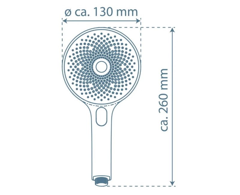 Dušas klausule Schütte Samoa Rain Ø 13cm, hromēta/balta
