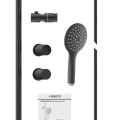 Душевой комплект Schütte Raven с 3-режимным наконечником, черный
