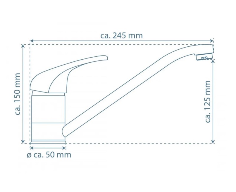 Смеситель для кухни Schütte MAGNE, хром