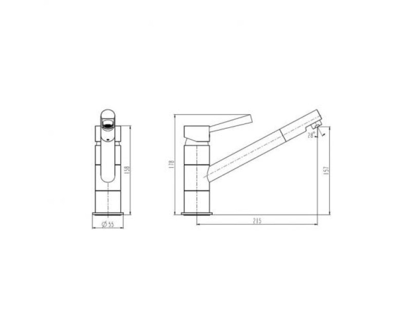 Смеситель для кухни Schütte CARLON, хром