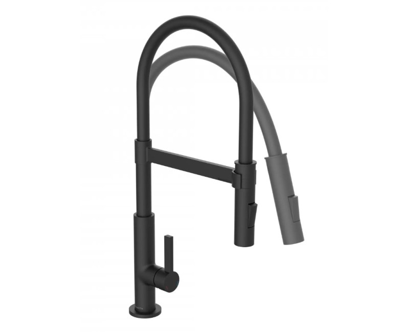 Virtuves maisītājs Schütte Miami ar dušu, melns matēts