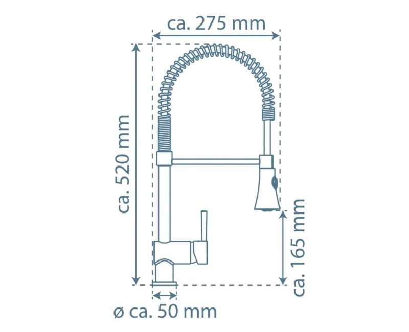 Virtuves maisītājs Schütte CORNWALL ar dušu, hromēts