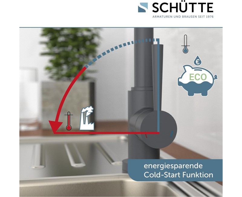 Смеситель для кухни Schütte Cornwall Matt антрацит