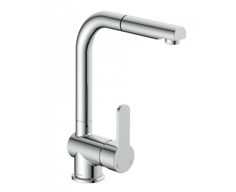 Virtuves maisītājs Schütte London ar izvelkamu galu, hroms