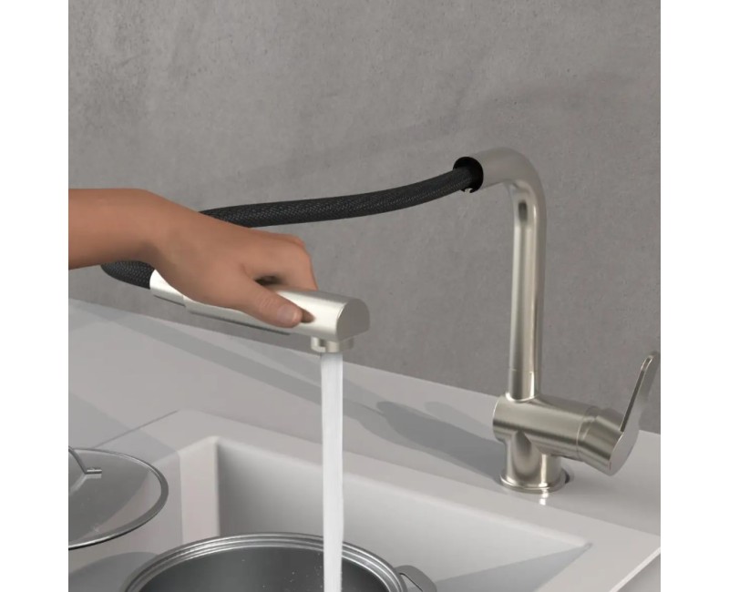 Virtuves maisītājs Schütte London ar izvelkamu galvu, nerūsējošā tērauda