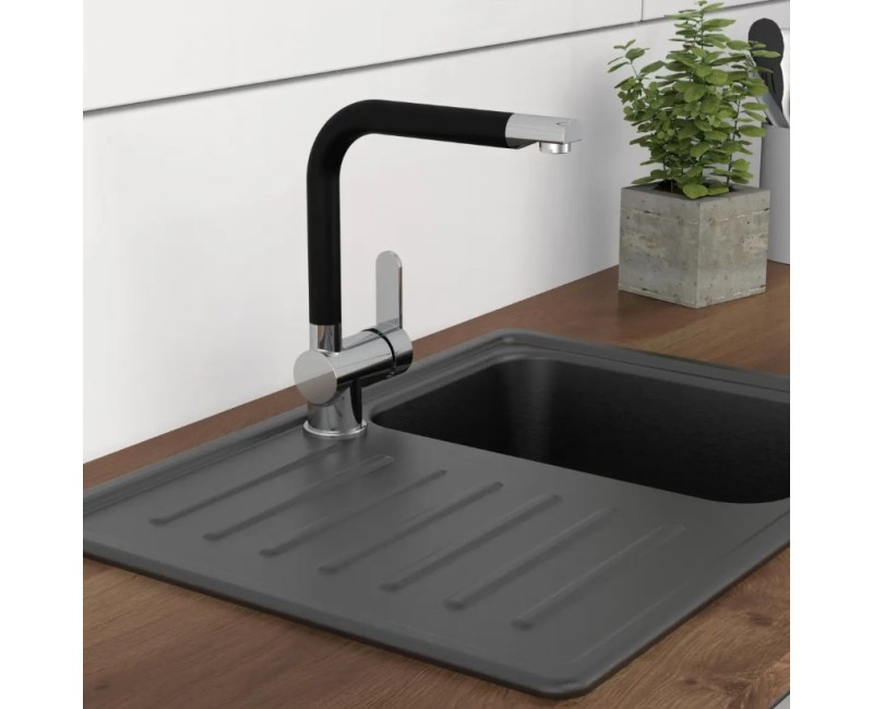 Virtuves maisītājs Schütte Rio hroms/melns matēts