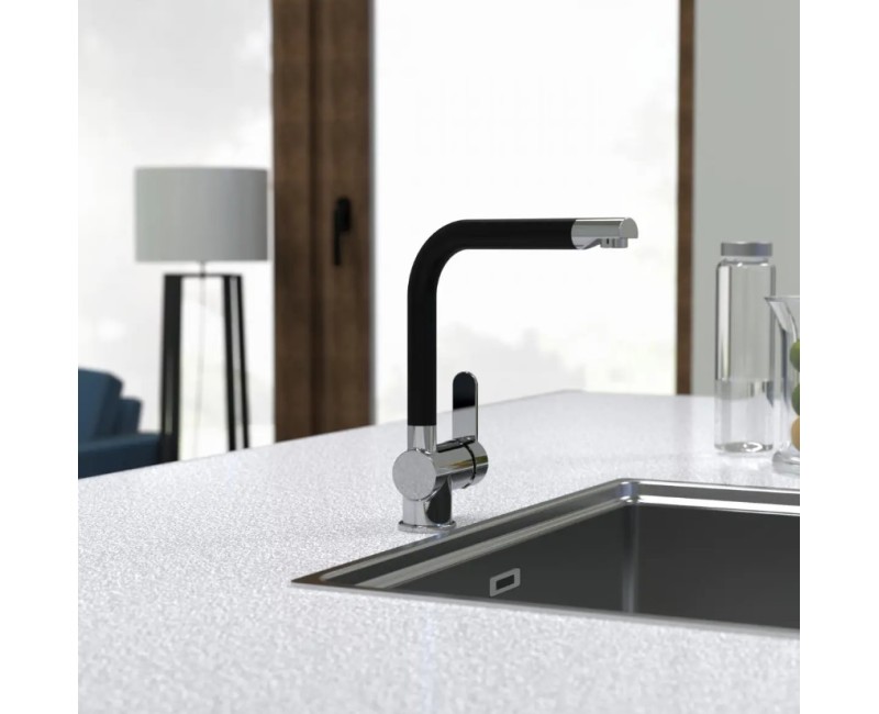 Virtuves maisītājs Schütte Rio hroms/melns matēts