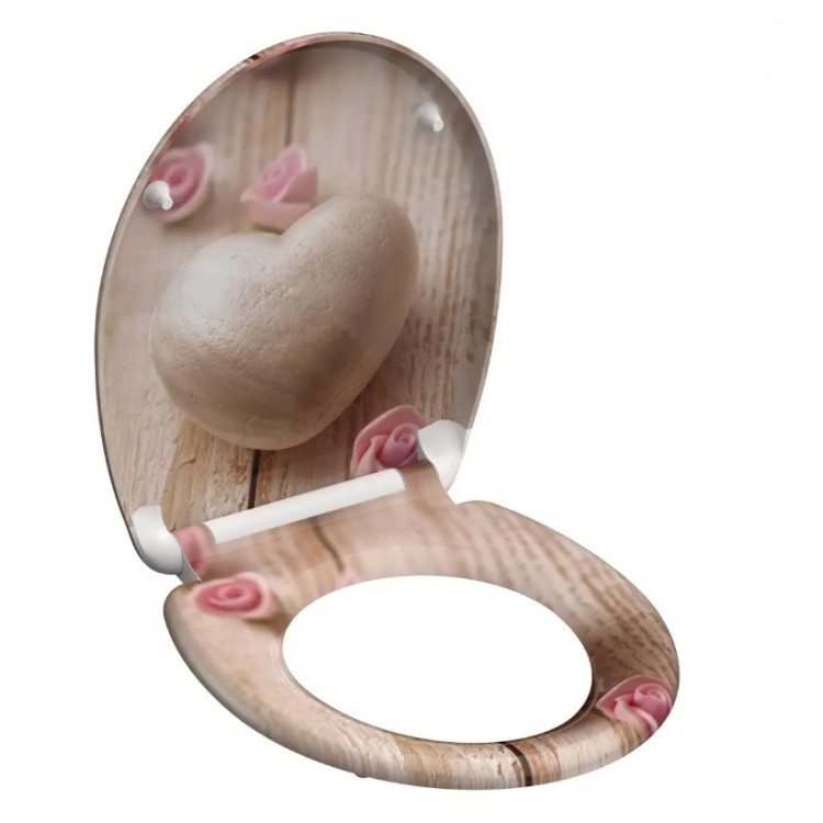 Крышка для унитаза Schütte Romantic Soft Close, Дюропласт 453x374мм Крышка для унитаза Schütte Romantic Soft Close, Дюропласт 453x374мм
