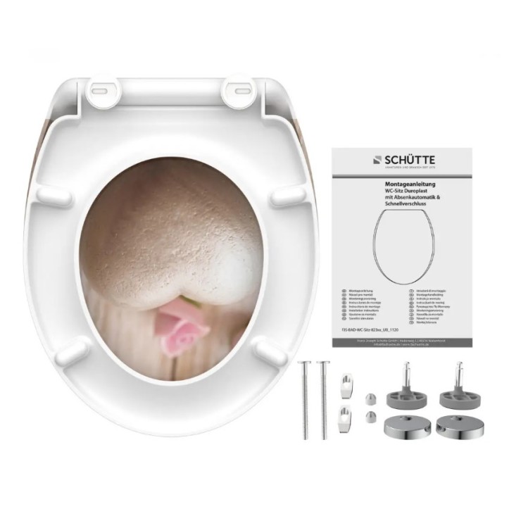 Крышка для унитаза Schütte Romantic Soft Close, Дюропласт 453x374мм Крышка для унитаза Schütte Romantic Soft Close, Дюропласт 453x374мм