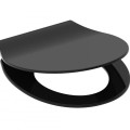 Крышка для унитаза Schütte SLIM, дюропласт с механизмом плавного закрывания, черная
