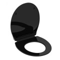 Крышка для унитаза Schütte SLIM, дюропласт с механизмом плавного закрывания, черная