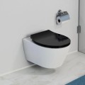 Крышка для унитаза Schütte SLIM, дюропласт с механизмом плавного закрывания, черная