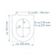 Poda vāks Schütte D-Forma,matēts balts ar Soft Close 455x355mm Poda vāks Schütte D-Forma,matēts balts ar Soft Close 455x355mm