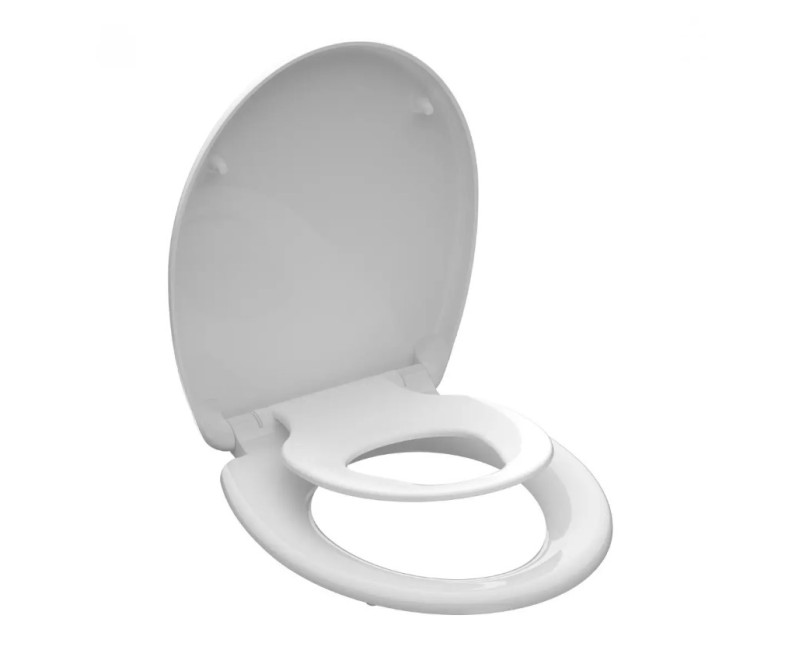 Крышка для унитаза Schütte WC Soft Close, (+детское) Дюропласт, белая 456x378мм