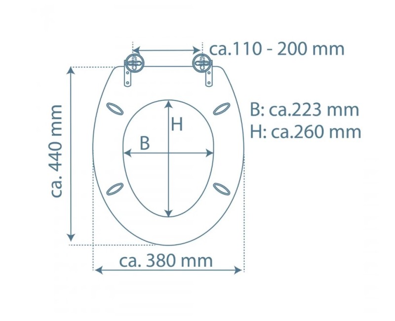 Крышка для унитаза Schütte матовый белый МДФ Soft Close 440x380мм