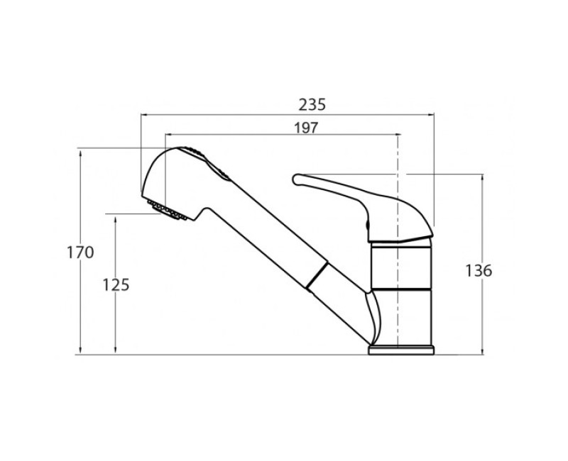 Смесители для кухни AQUASANITA выдвижной, 2581 110  Beige