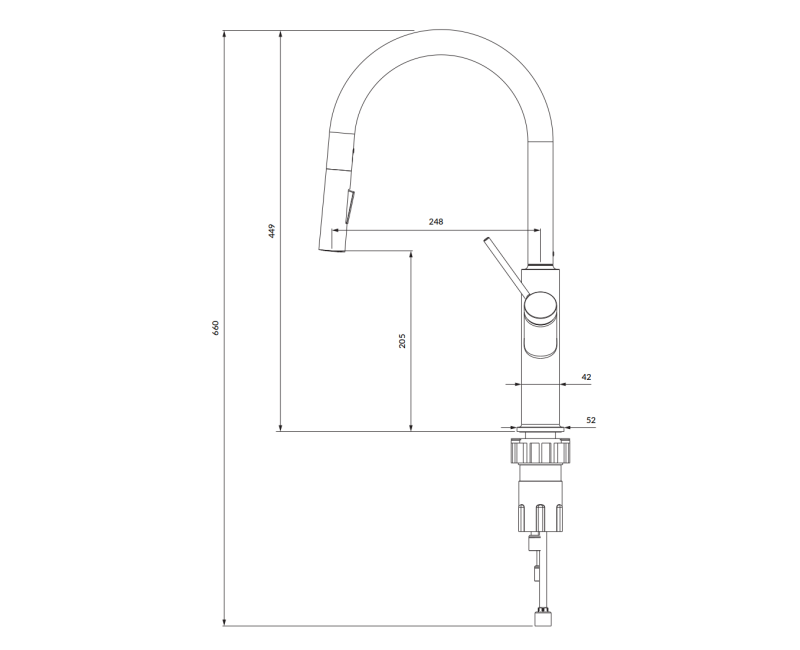 BEND ПОВЫШЕННЫЙ СМЕСИТЕЛЬ ДЛЯ РАКОВИН BE6455CR