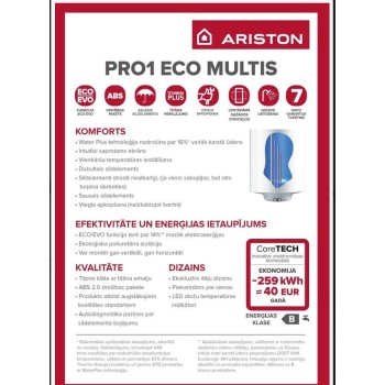 Водонагреватель Ariston PRO ECO EVO DRY 100L, вертикальный