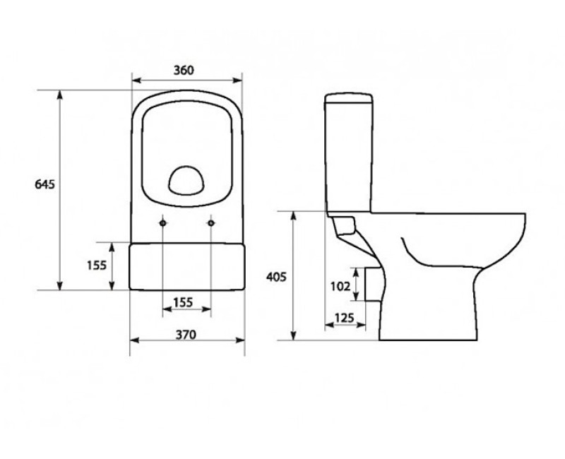 Tualetes Pods Cersanit Colour 575 CleanOn Rimless Ar Horizontālo Izvadu (90°), Soft Close Vāks, Balts (K103-028)