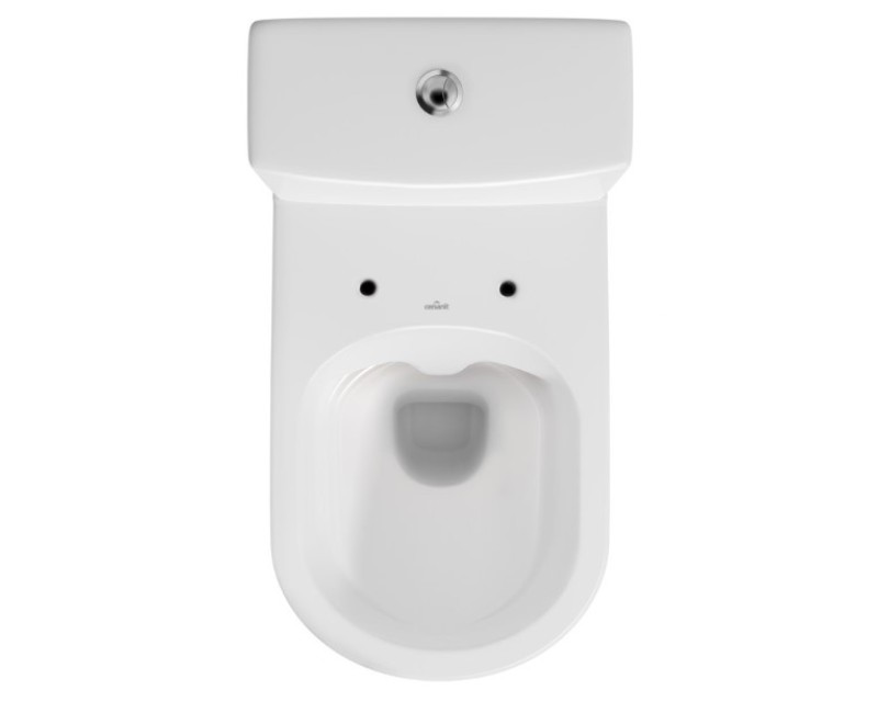 Tualetes Pods Cersanit City 604 New CleanOn 001 Rimless Ar Horizontālo (90°) Izvadi, Soft Close (QR) Vāks, Balts K35-038