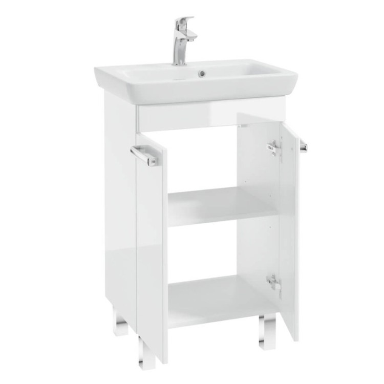Шкаф для ванной CAPRI Deftrans с раковиной Porto 55см белый 001-Z-05508+3031 Шкаф для ванной CAPRI Deftrans с раковиной Porto 55см белый 001-Z-05508+3031