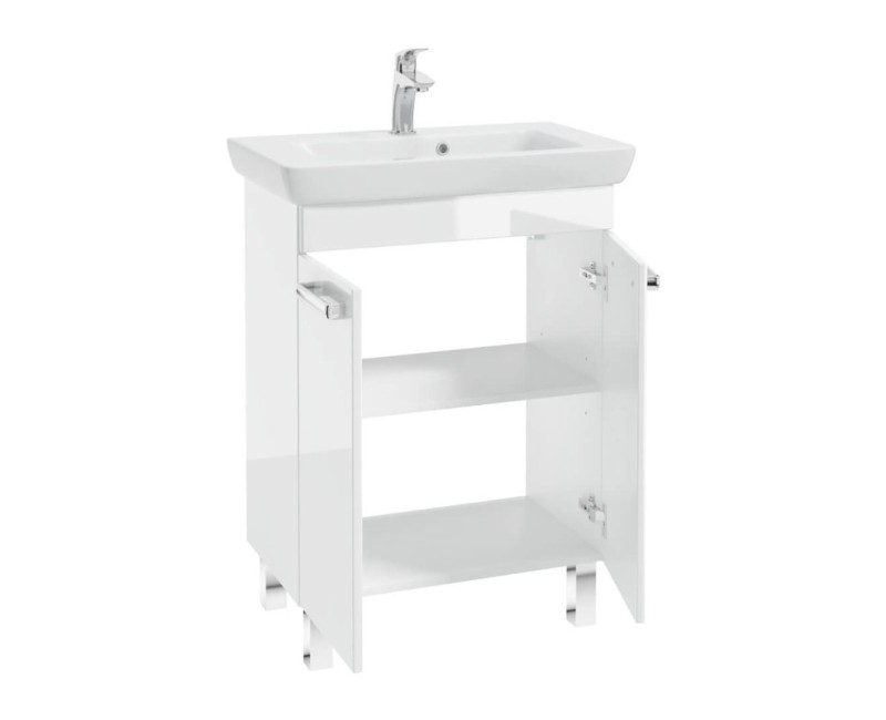 Vannas istabas skapītis CAPRI Deftrans ar izlietni Porto 65cm balts 001-Z-06508+3032