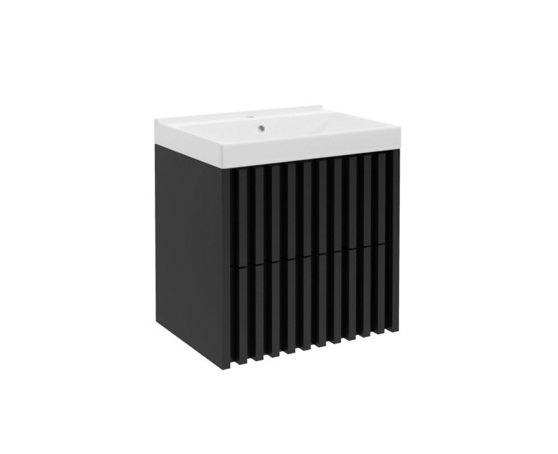 Vannas istabas skapītis Deftrans Tripoli  ar izlietni 60 melns 282-D-06023+1042