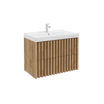 Vannas istabas skapītis Deftrans Tripoli ar izlietni 80 ozols 001-D-08020+1044