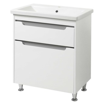 Vannas istabas skapītis Deftrans Valencia ar izlietni Como 60 balts/pelēks