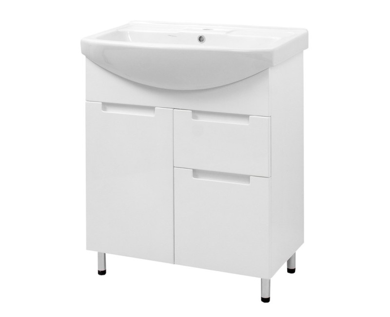 Шкаф для ванной комнаты Vento Quattro с раковиной Runa 70