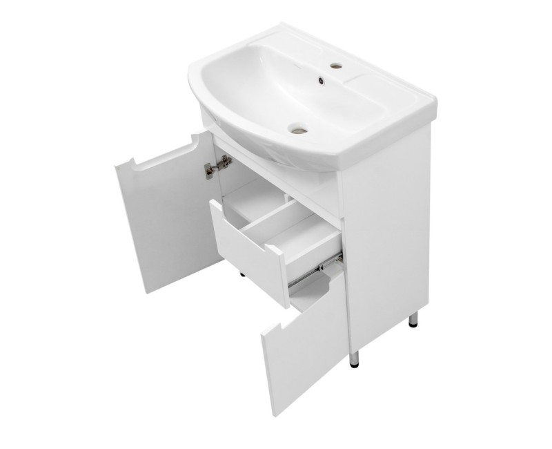 Шкаф для ванной комнаты Vento Quattro с раковиной Runa 70