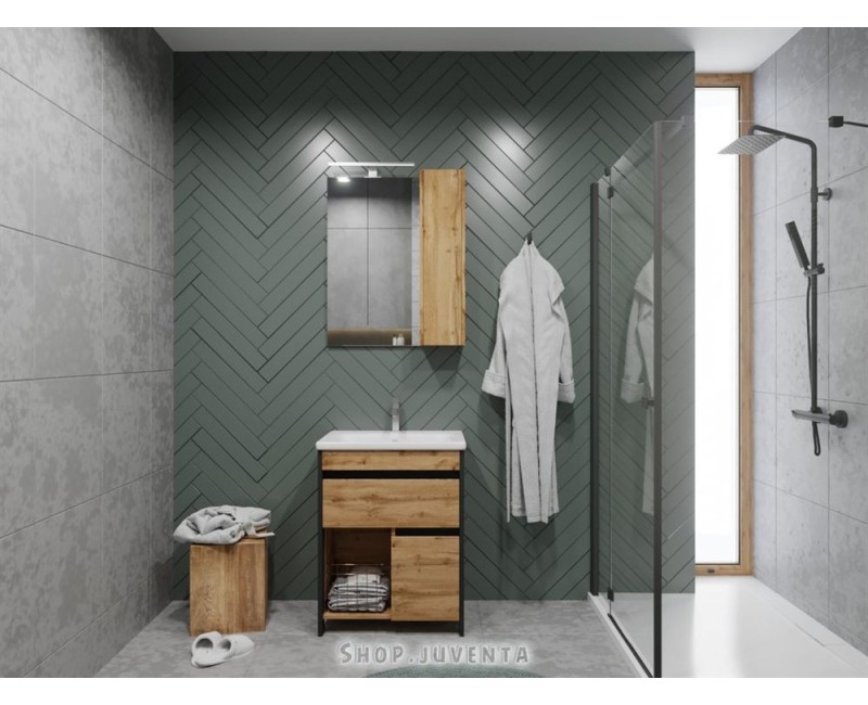 Зеркальный шкаф Vento Bronx 65 дуб