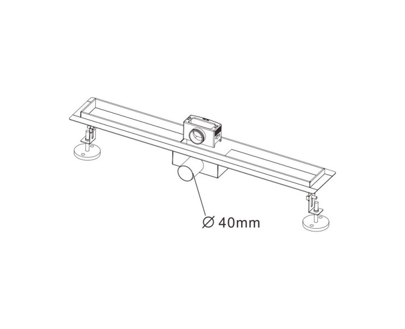 Dušas traps (Kanāls) Vento Napoli 900x70x70, 7211