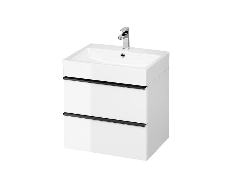 Шкаф для ванной комнаты Cersanit VIRGO с черными ручками 60 S522-018