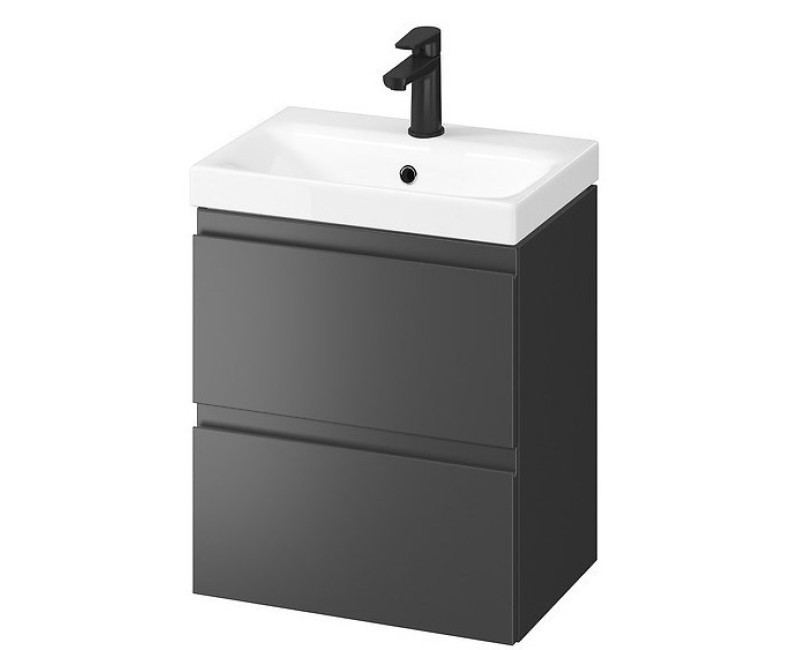 Vannas istabas skapītis ar izlietni Cersanit MODUO SLIM 50 Anthracite