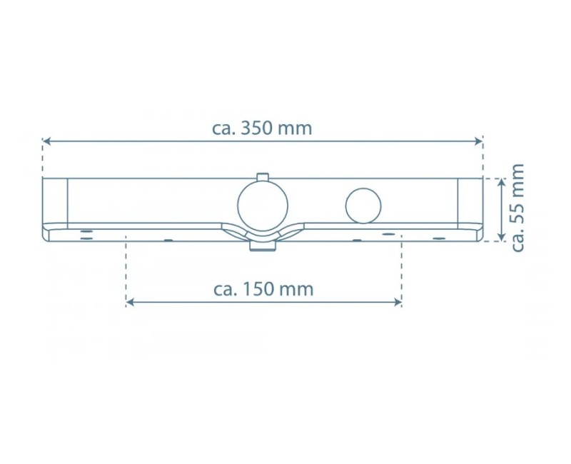 Dušas maisitājs Schütte  Ocean dušas ar termostatus ar stikla plauku hroms/balts