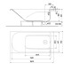 Vanna ar rokturiem KOLO COMFORT PLUS 1500x750 ar kājām, XWP1451000 Vanna ar rokturiem KOLO COMFORT PLUS 1500x750 ar kājām, XWP1451000