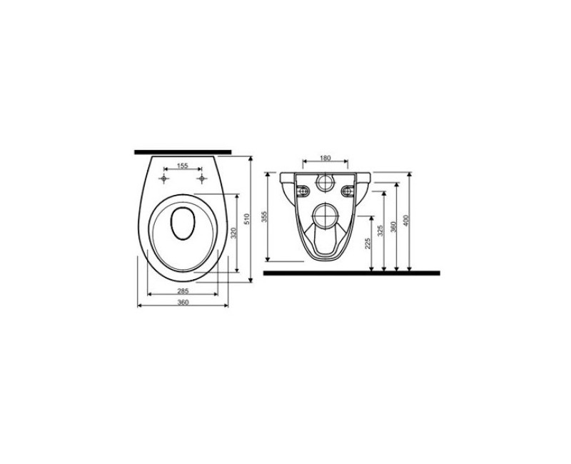 Унитаз Kolo Idol можно прикрепить к стене.