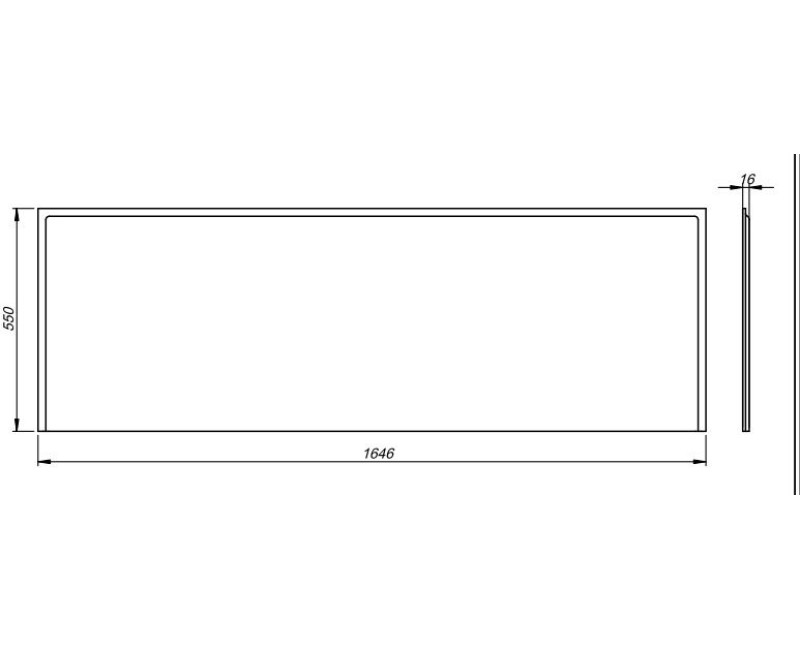 Универсальная фасадная панель Kolo 170 см, белая