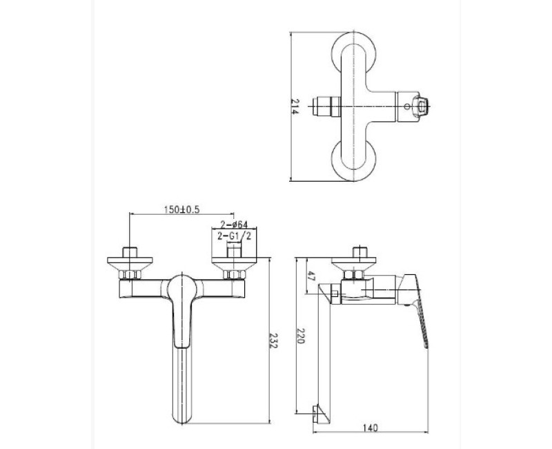 Ūdens Maisītājs virtuves izlietnei sienas BORA Style BOSTY40D