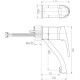 Ūdens Maisītājs virtuves izlietnei 210 mm BORA Standart BOST03F Ūdens Maisītājs virtuves izlietnei 210 mm BORA Standart BOST03F