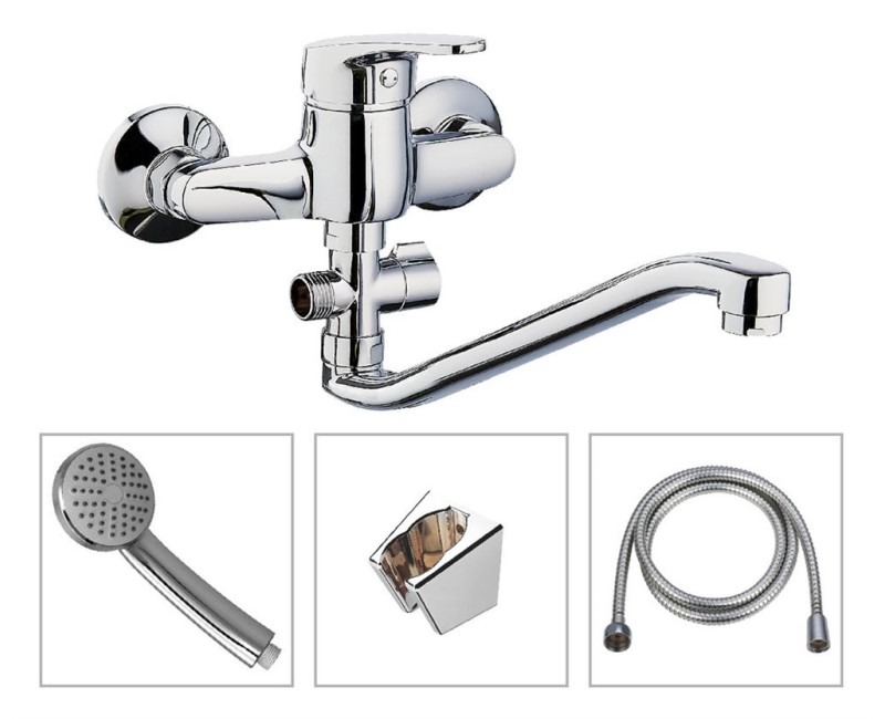 Смеситель для ванны BORA Standart с аксессуарами BOST03DL1