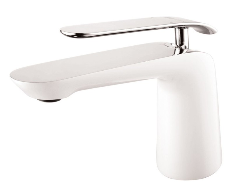 Смеситель для керамической раковины Vento Tivoli, белый.хром TV1675W