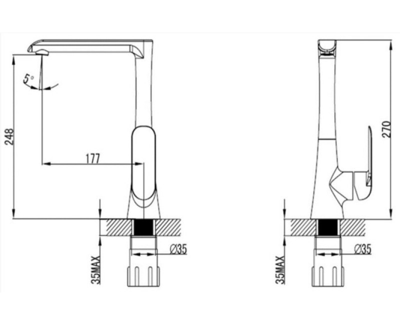 Смеситель для кухонной раковины Vento Ravena, белый/хром RV43156W