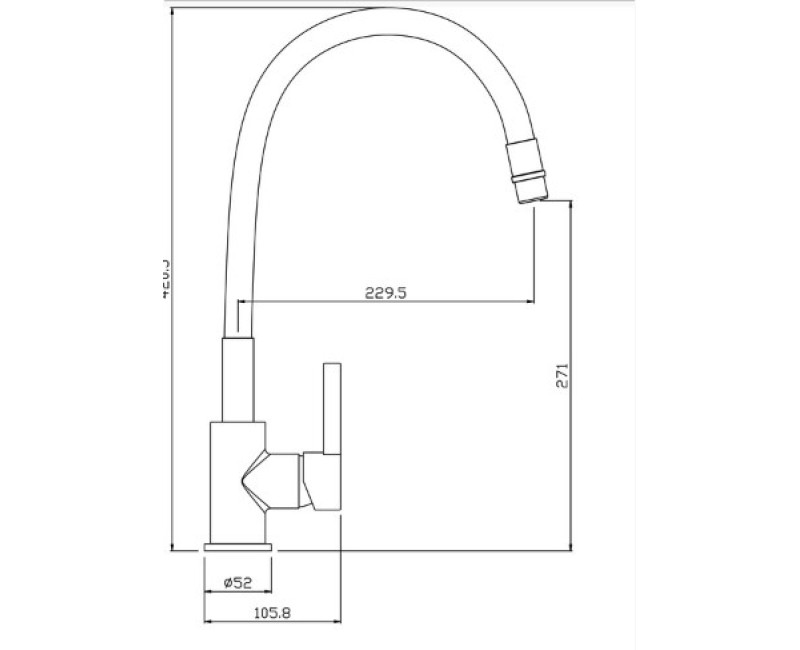 Ūdens Maisītājs virtuves izlietnei Vento Cucina Flexy 2 PR8106-1 melns